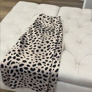 Leopard Print Midi Skirt